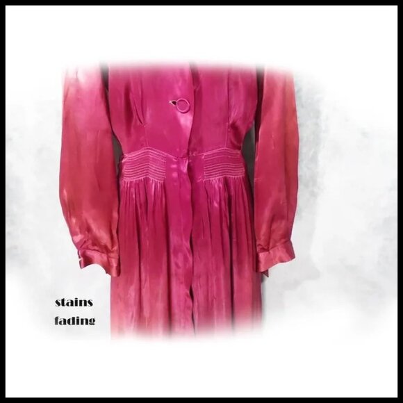 40s Dressing Gown For Glam Ghoul Femme Zombie COSTUME - 1940s Vintage - Picture 10 of 15